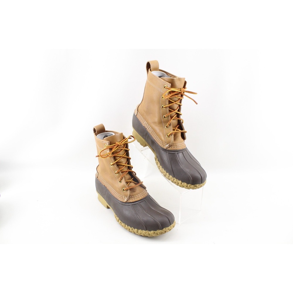LL Bean Mens Bean‎ Boots Size 7 M 8" Leather Upper Waterproof Rain Work 175052